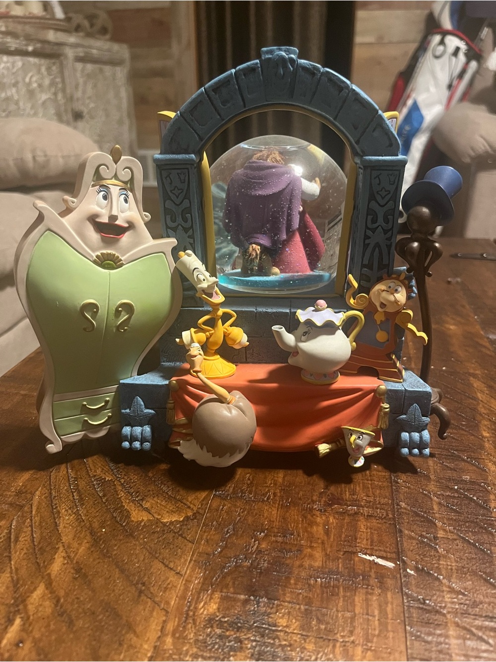 Disney Beauty and the Beast Blue Mirror Playset with Colorful Characters